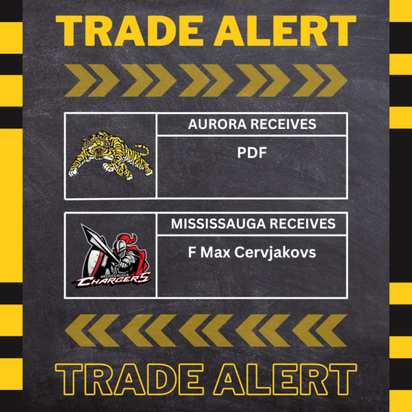 Forward Max Cervjakovs Traded To Mississauga Chargers
