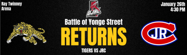 Tigers Face JRC in a Return of the Battle of Yonge Street
